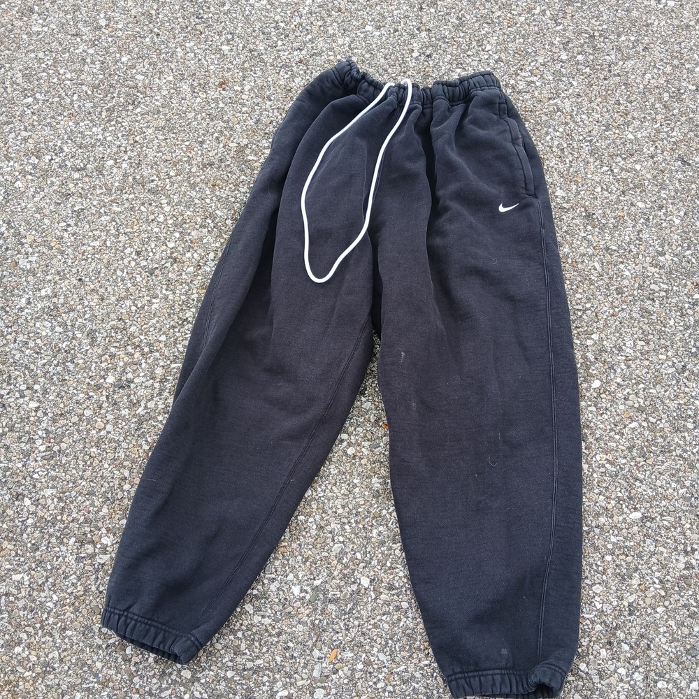Nike Sweatpants Mens Large Black Club Fleece Joggers Zip Pocket CW5460-010